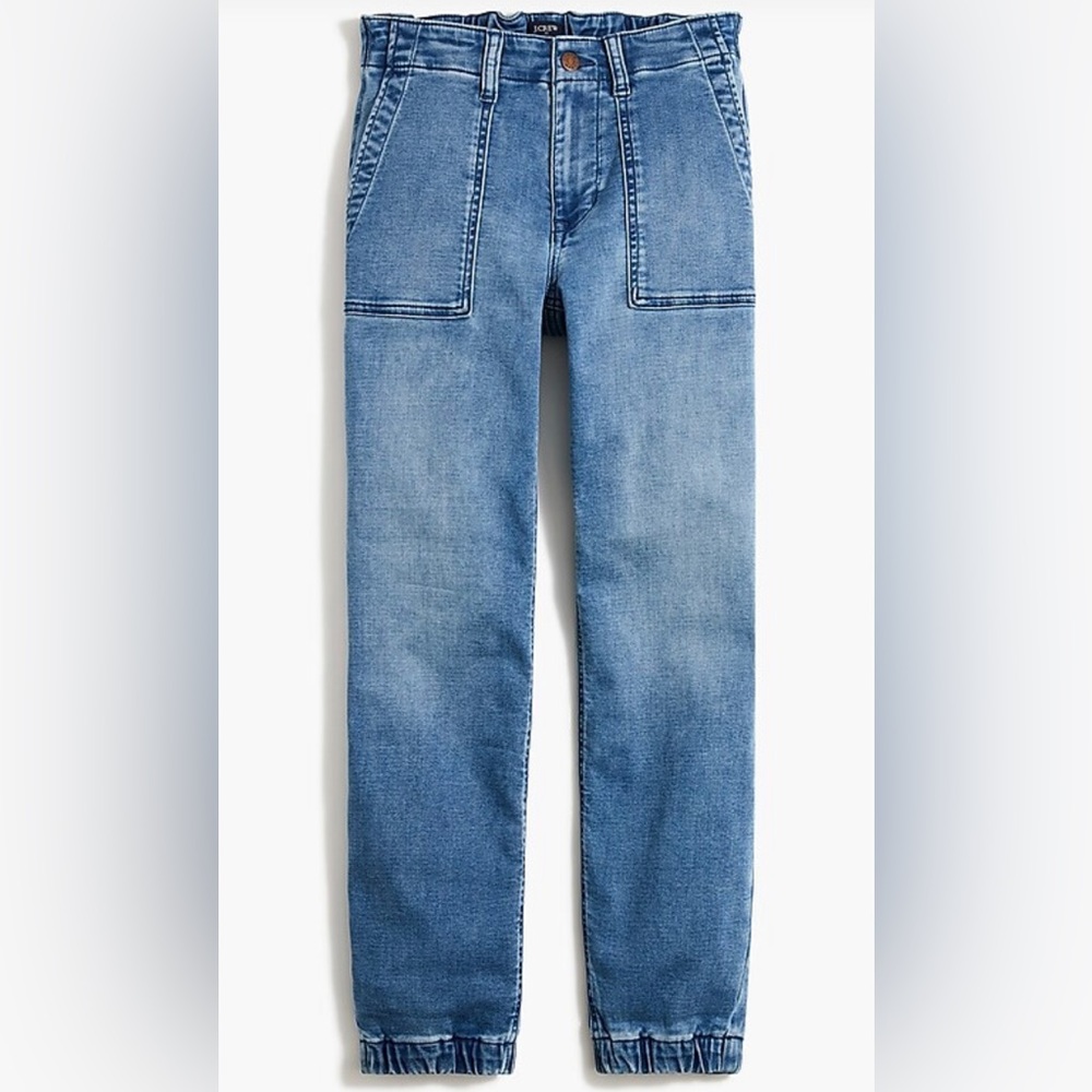 J. CREW| Utility Denim Jogger Jean Partial Elastic Waist Size 32 Style #BE651
